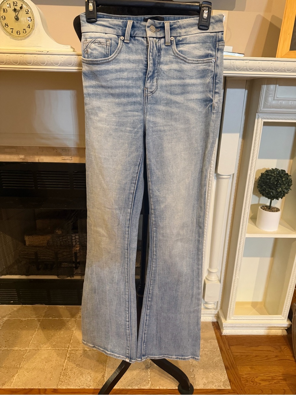 Buckle Light Blue Flare Jeans